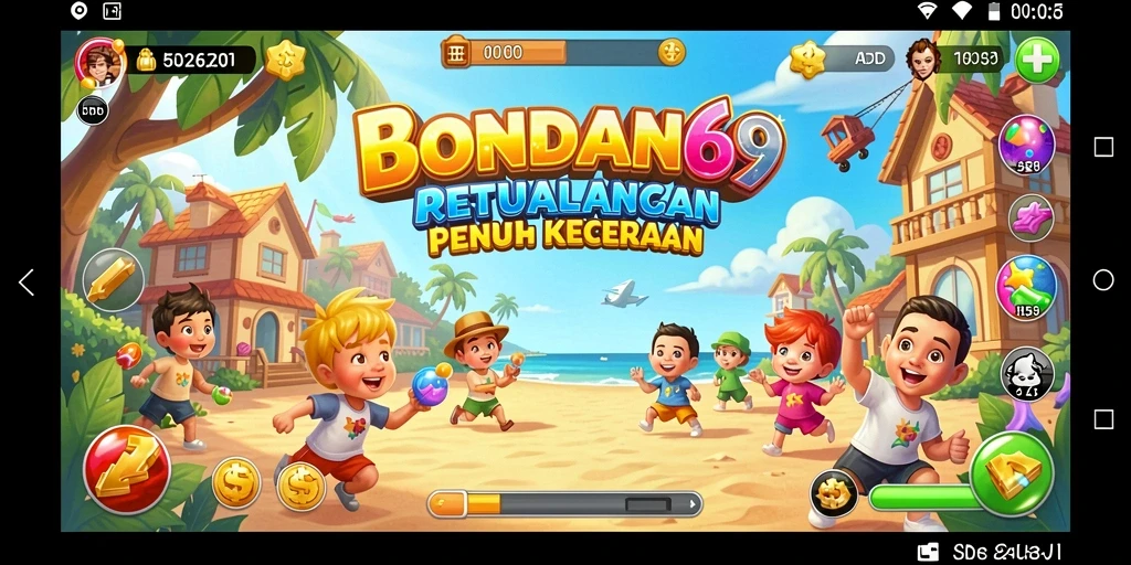 Screenshot BONDAN69 menampilkan gameplay seru dengan karakter berwarna dan rintangan menantang.