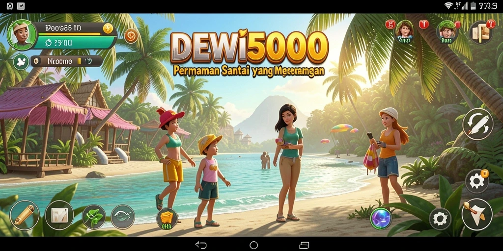 Tangkapan layar menunjukkan aksi seru dalam DEWI5000 dengan grafis menawan.