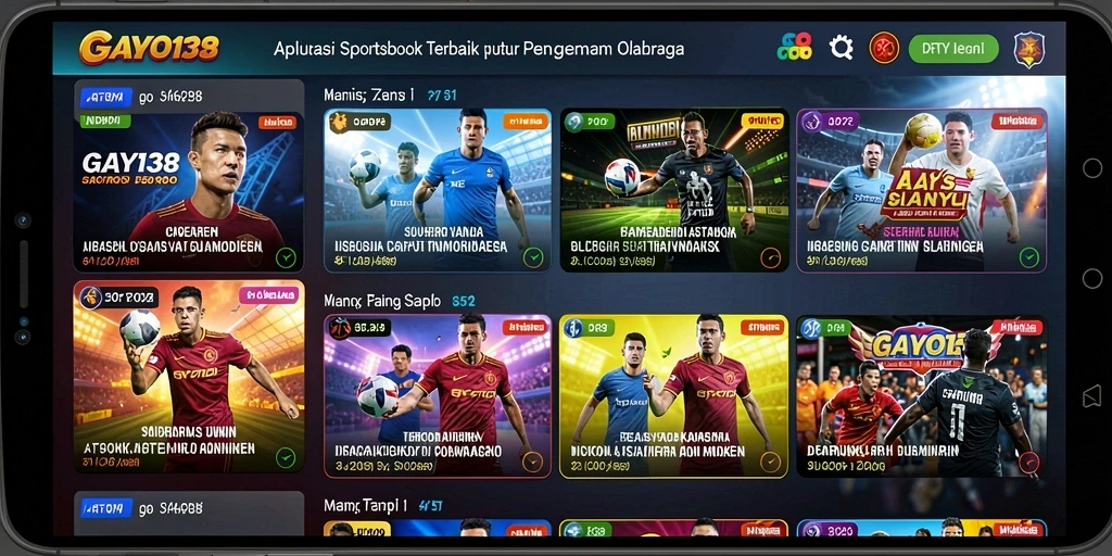 Tampilan gameplay Sportsbook GAYO138 yang menarik dan interaktif.
