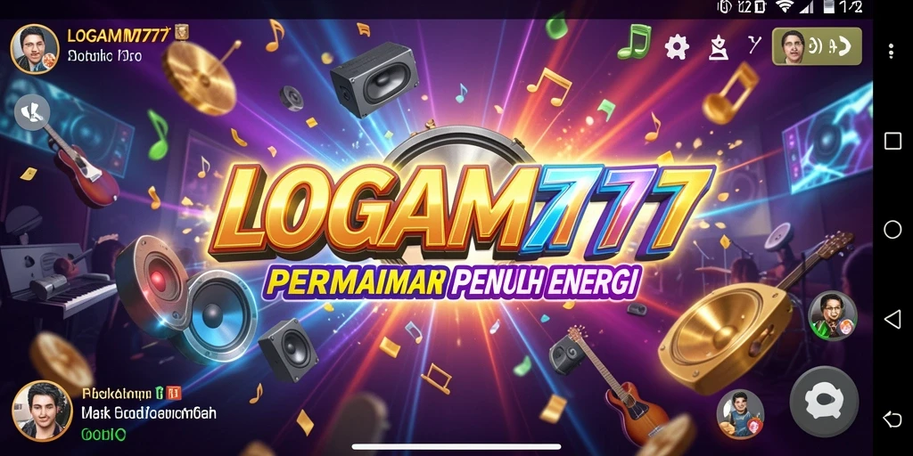 Tampilan gameplay LOGAM777 yang penuh warna dan dinamis.