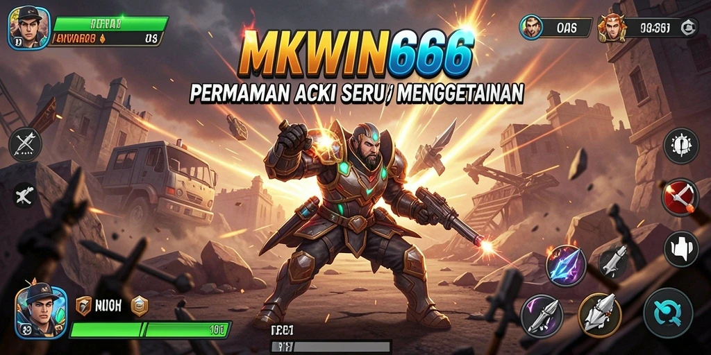 Tangkapan layar menampilkan aksi mendebarkan dalam MKWIN666.