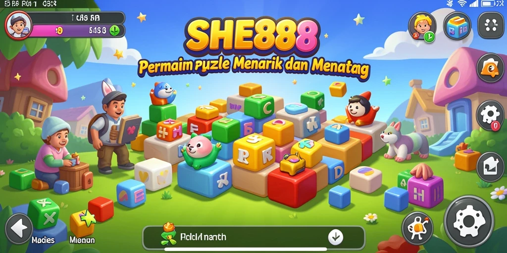 Tampilan menarik dari gameplay SHE888 dengan suasana Puzzle yang seru.